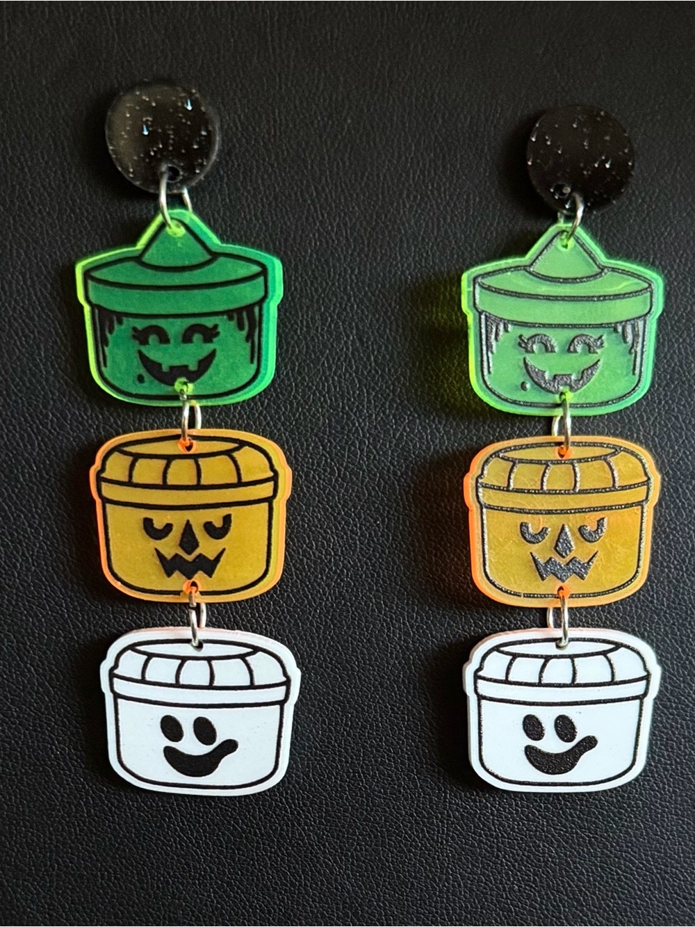 McDonald’s Retro 80s Halloween Pails Buckets Earrings 🎃Boo Buckets Nostalgia